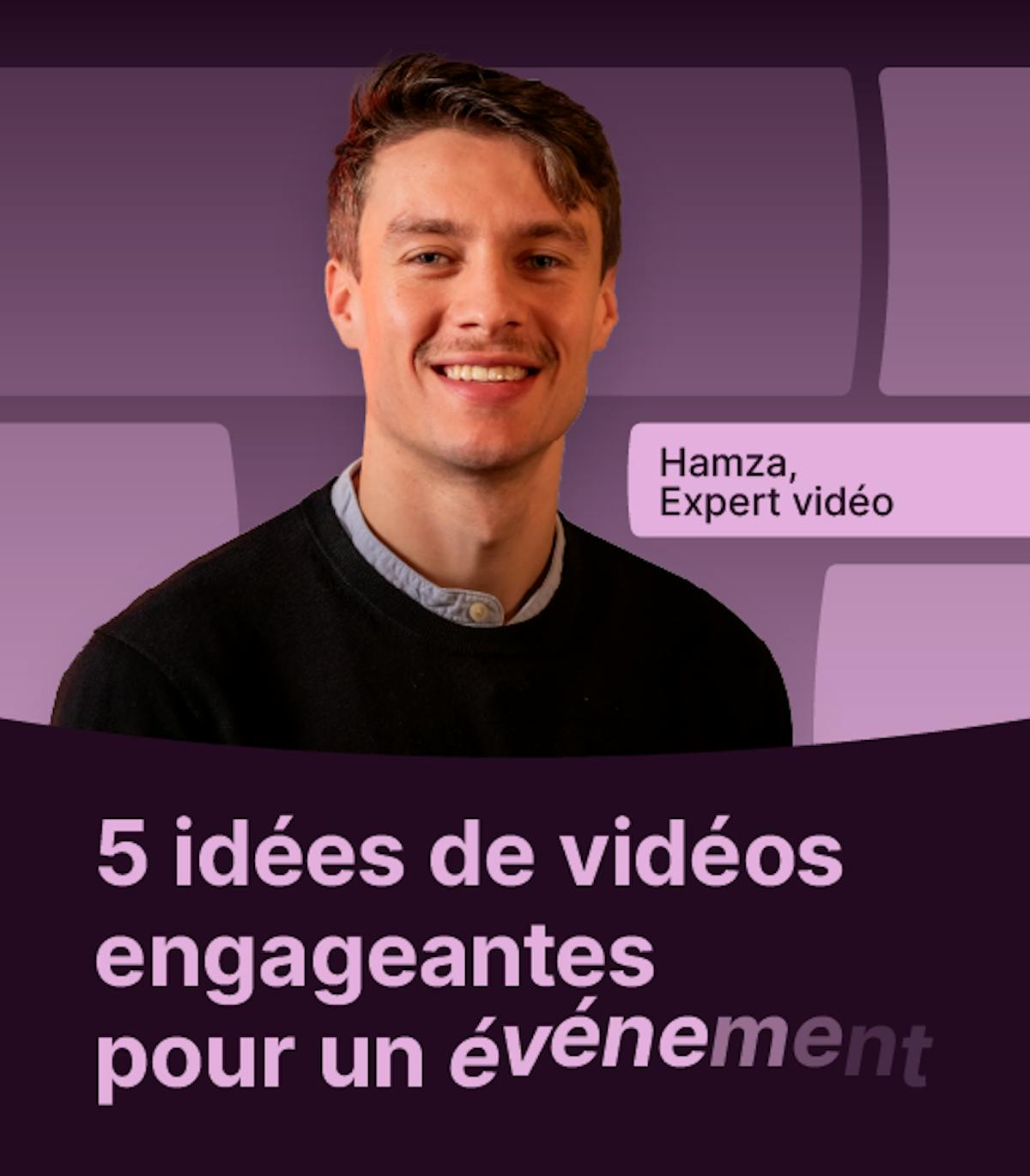 intervenant du webinar faisant la promotion de la vidéo événementielle