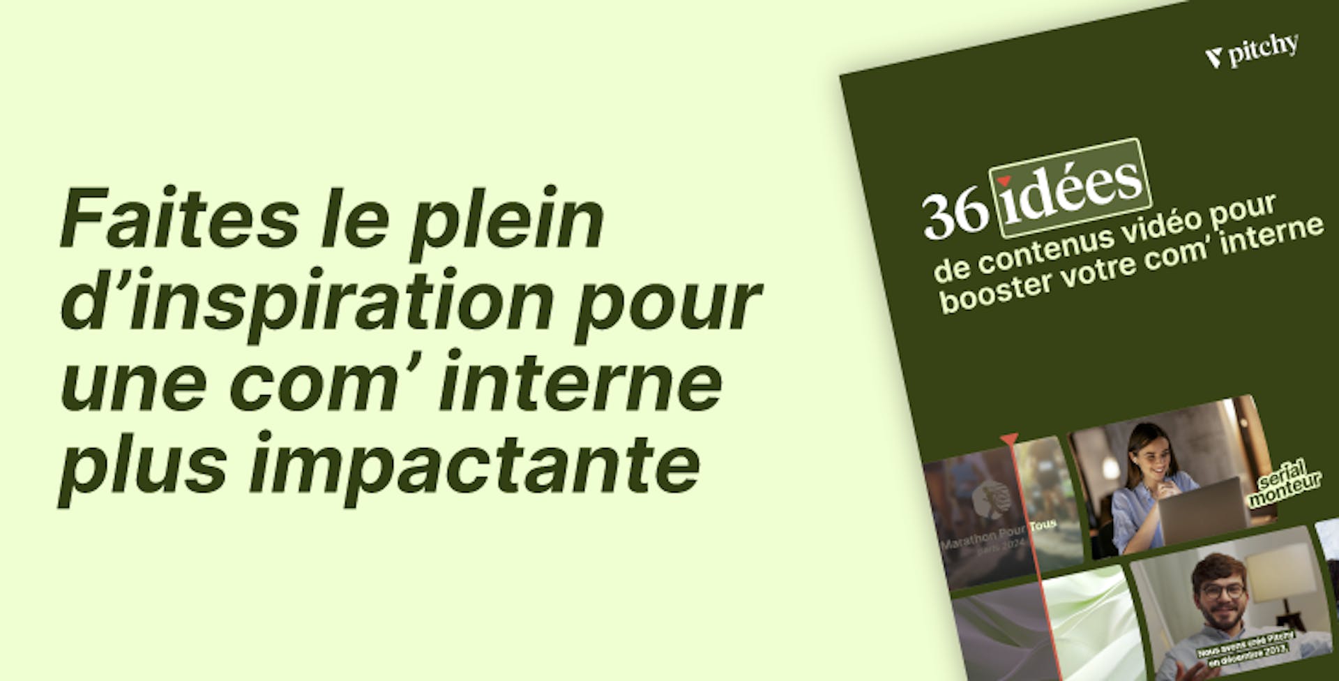 promotion du livre blanc sur la vidéo de com' interne avec première de couverture