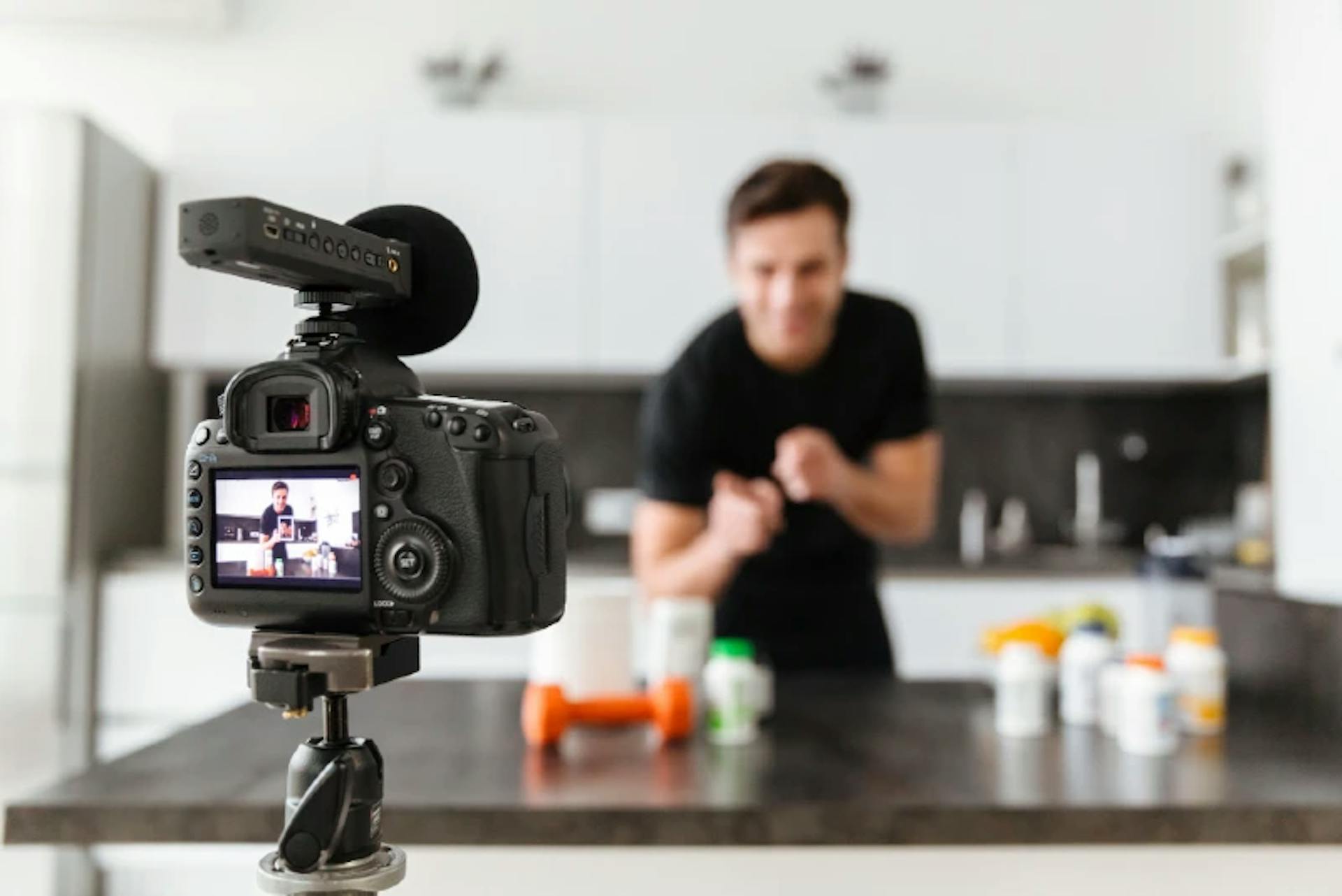 camera filming a brand video