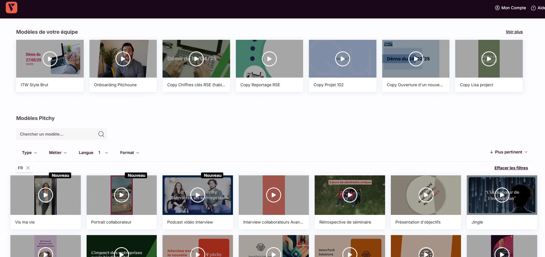 Modèles vidéos Pitchy - Comment créer une vidéo
