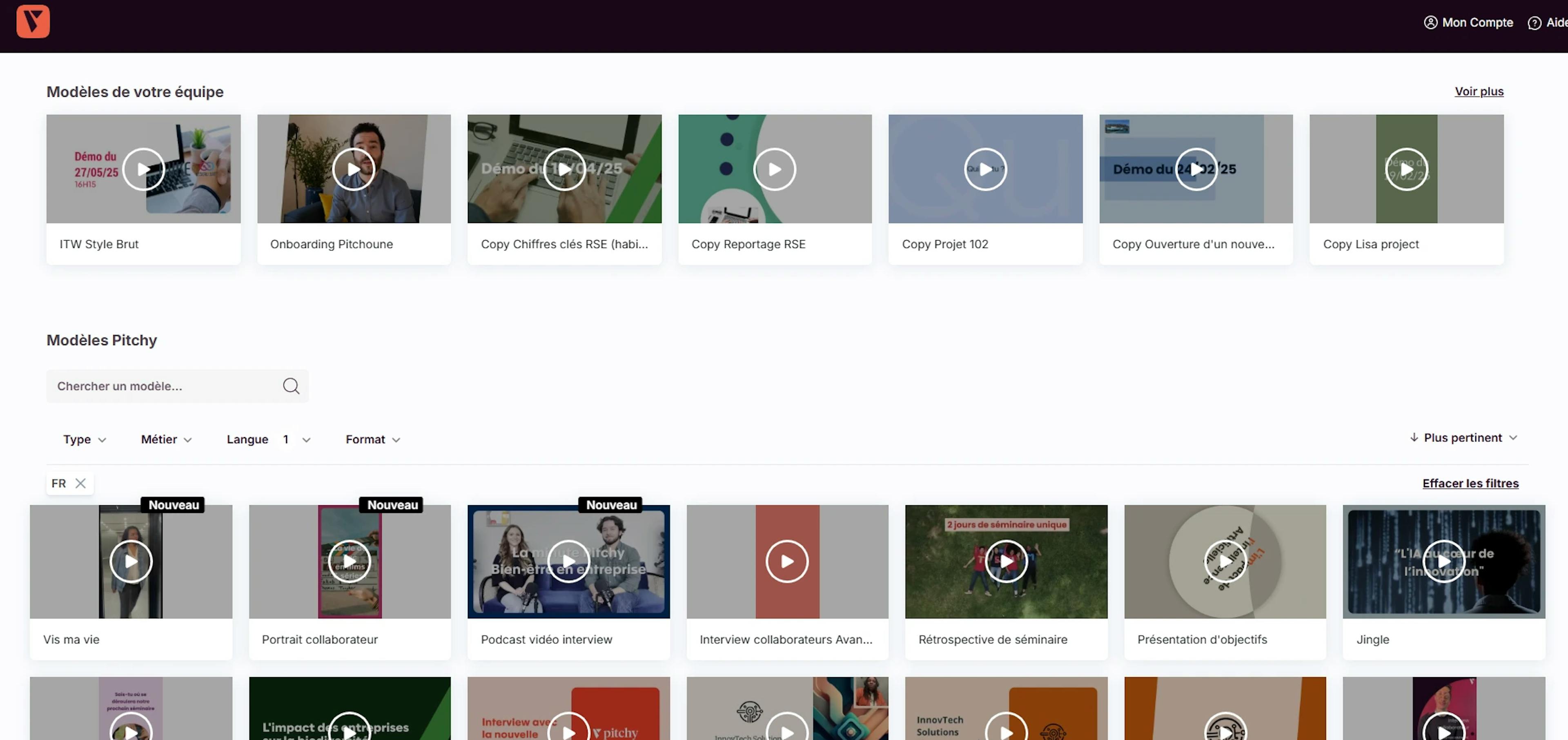 Modèles vidéos Pitchy - Comment créer une vidéo