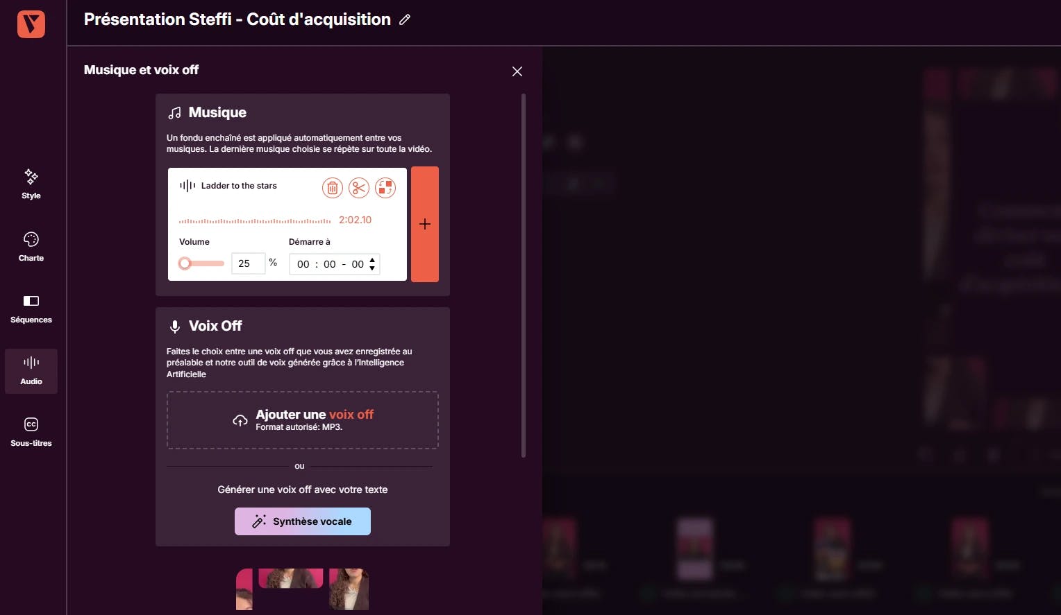 Habillage sonore Pitchy - Comment créer une vidéo