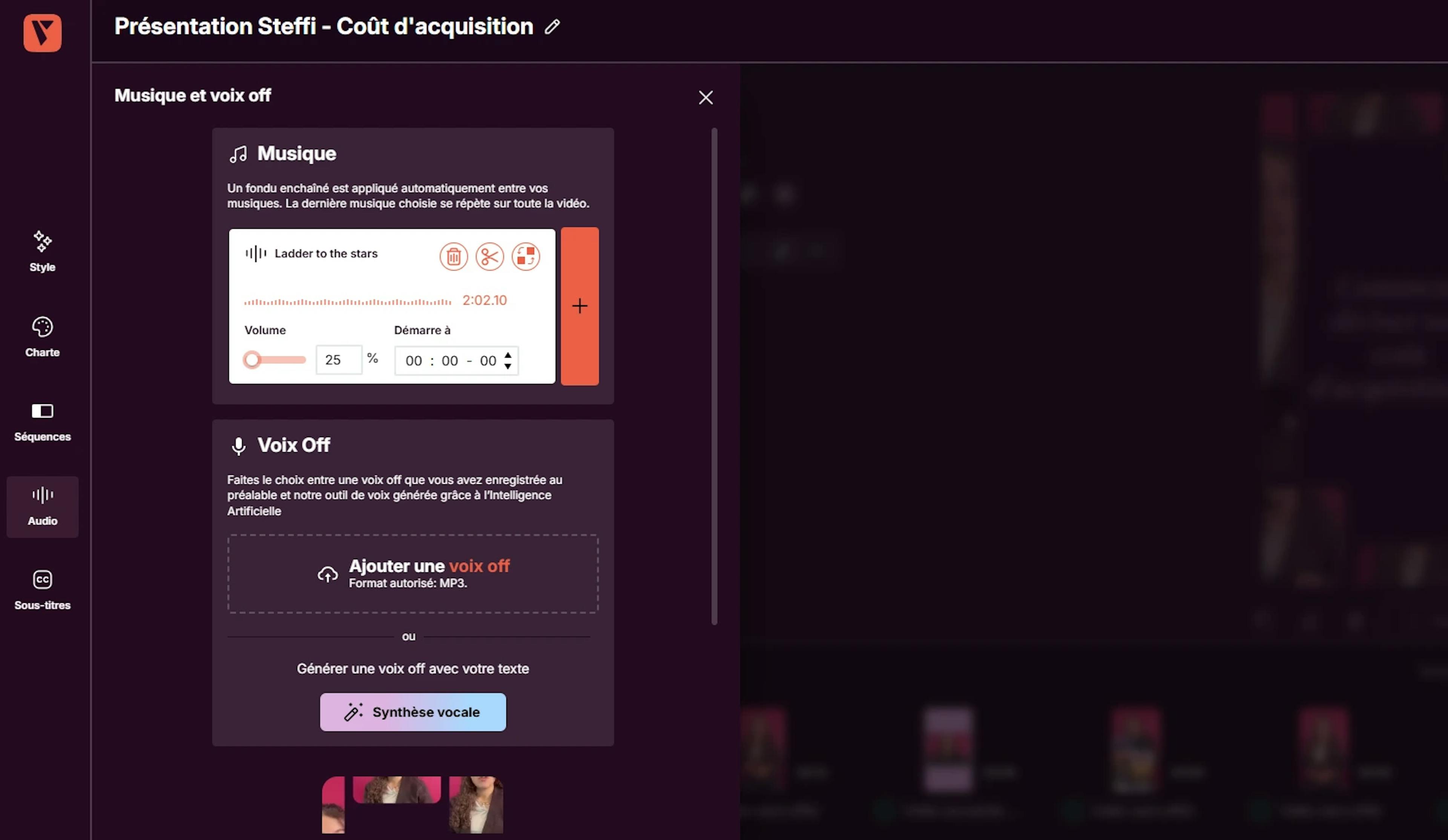 Habillage sonore Pitchy - Comment créer une vidéo