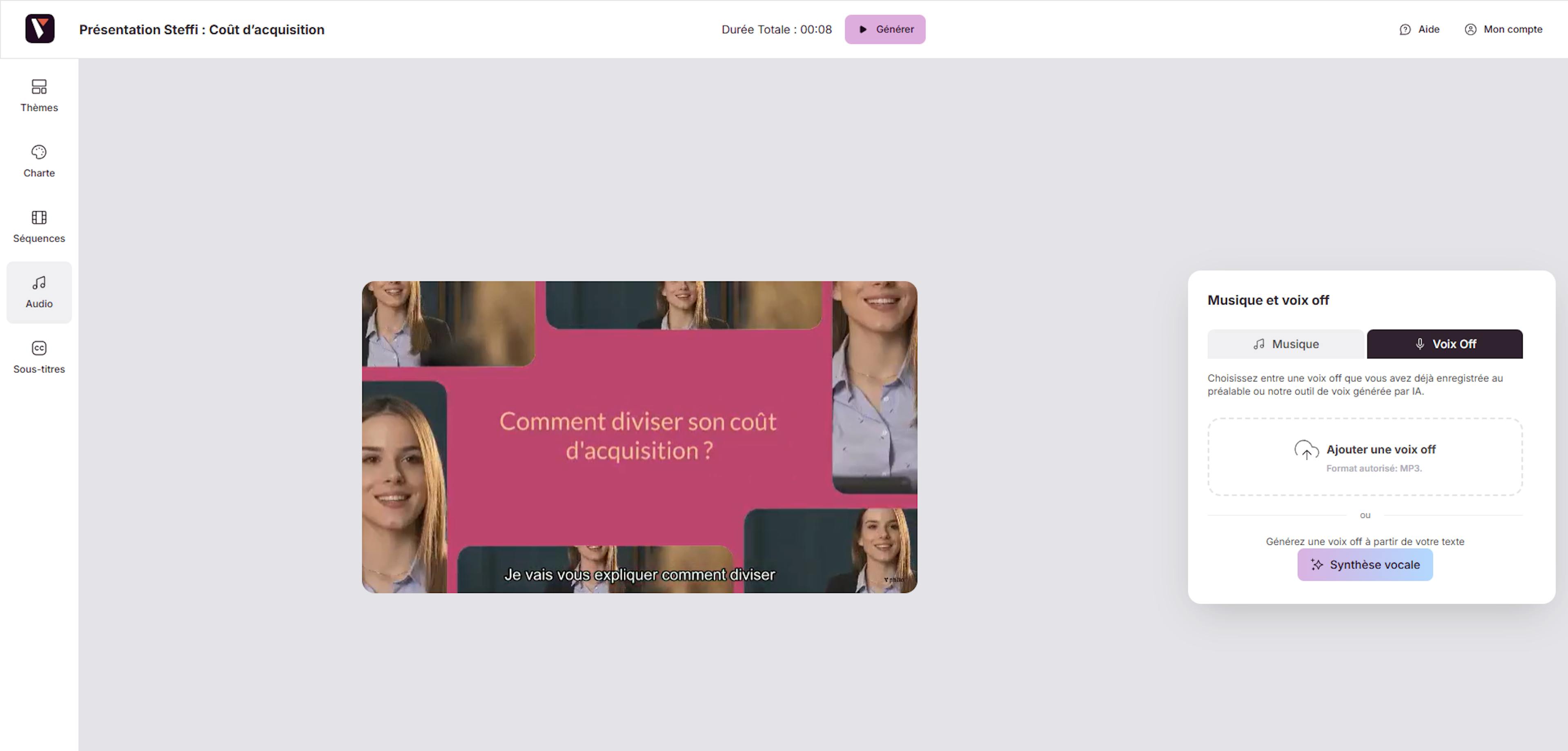 Habillage sonore Pitchy - Comment créer une vidéo