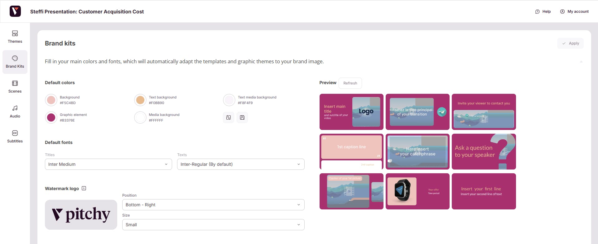 Brand Guidelines - Pitchy - How to easily edit videos