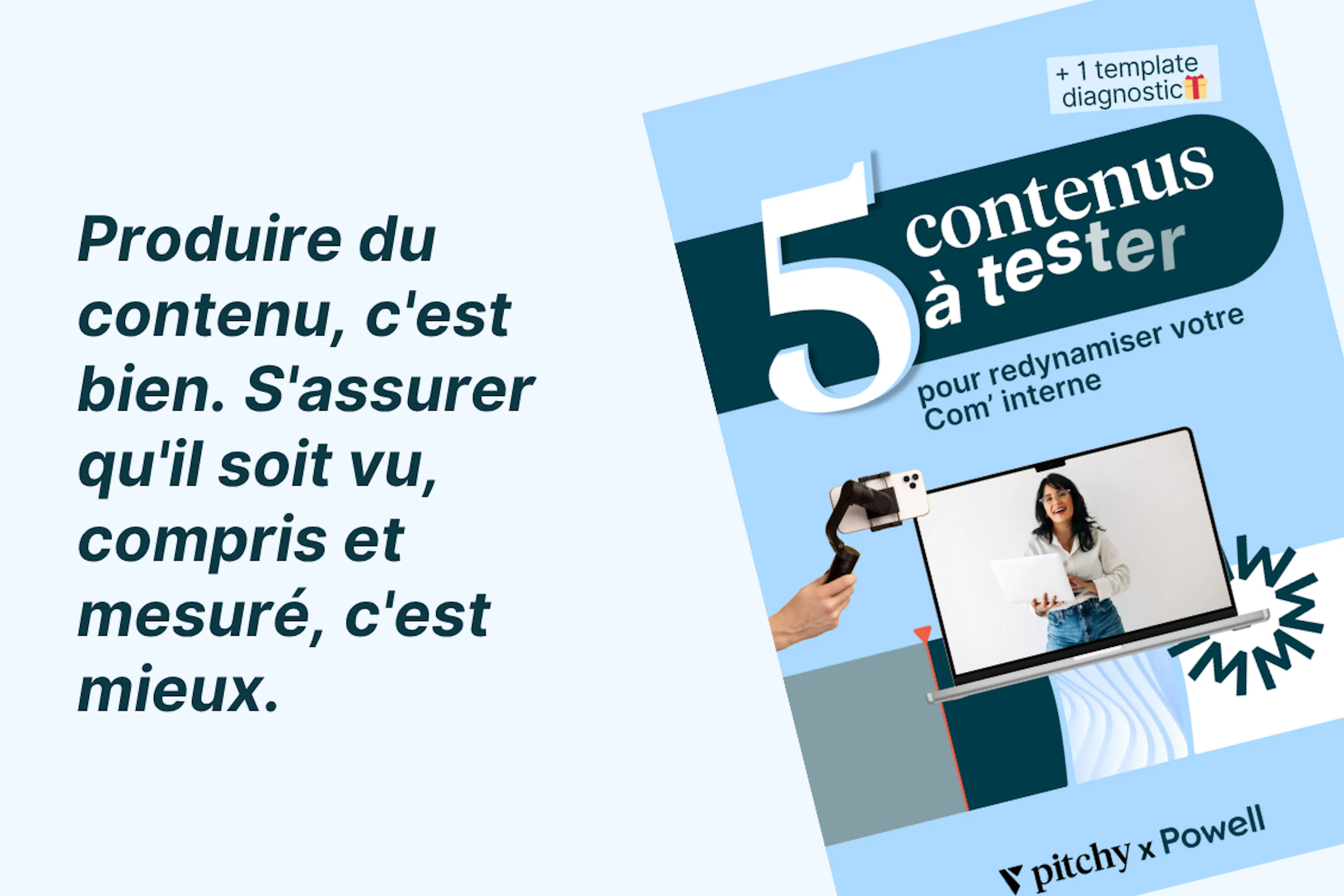 5 contenus à tester pour redynamiser sa communication interne - guide écrit par Powell et Pitchy