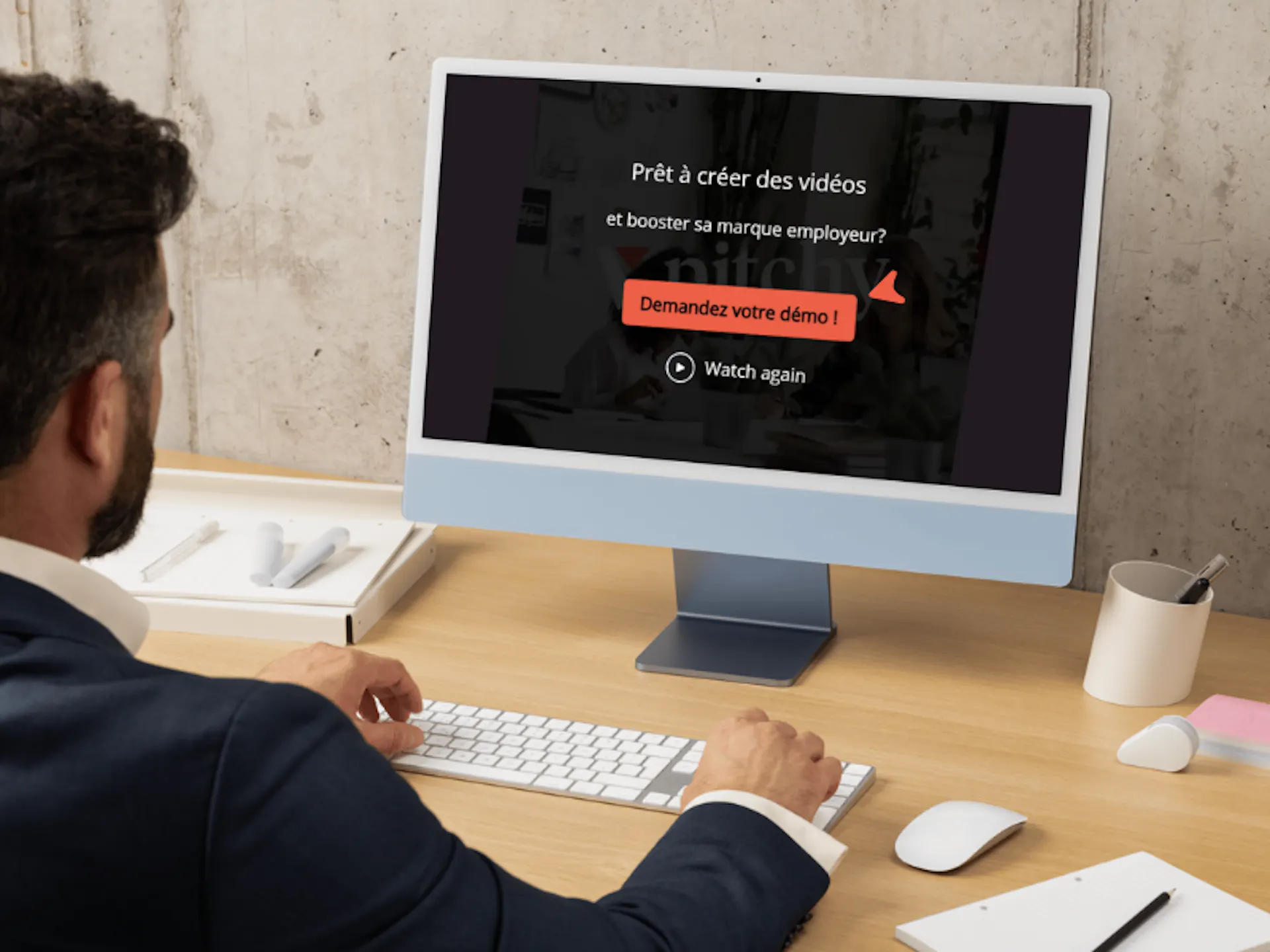 Vidéo avec un écran cliquable à la fin sur Pitchy