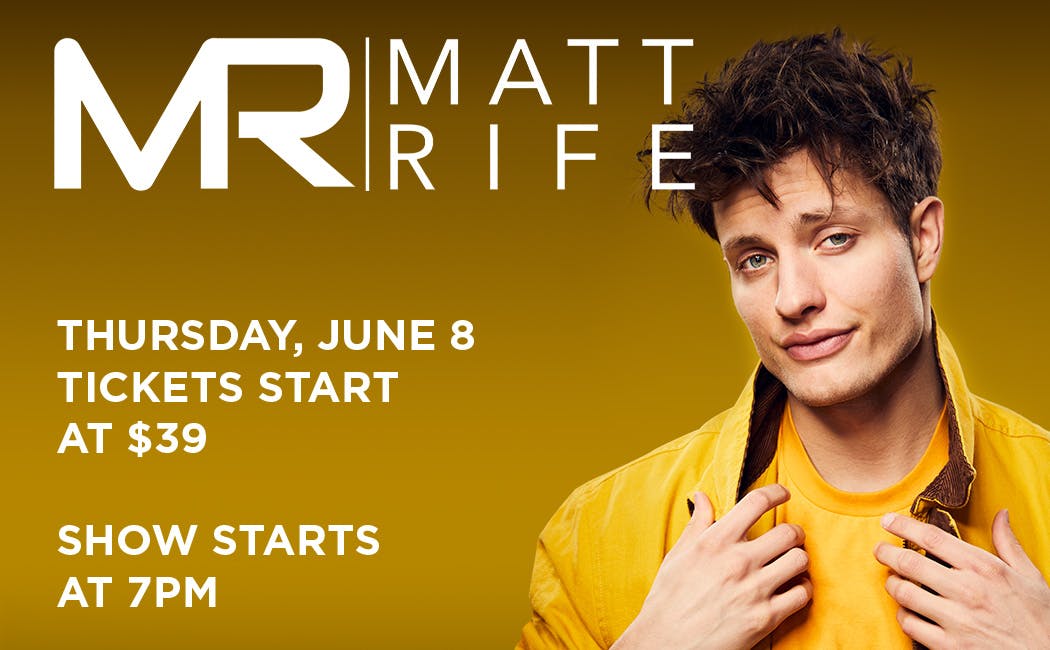 MATT RIFE BRINGS COMEDY SHOW TO 
 THE EVENT CENTER AT RIVERS CASINO PITTSBURGH