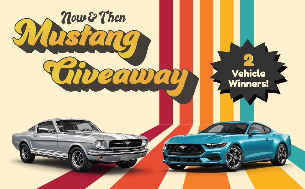 Now & Then Mustang Giveaway