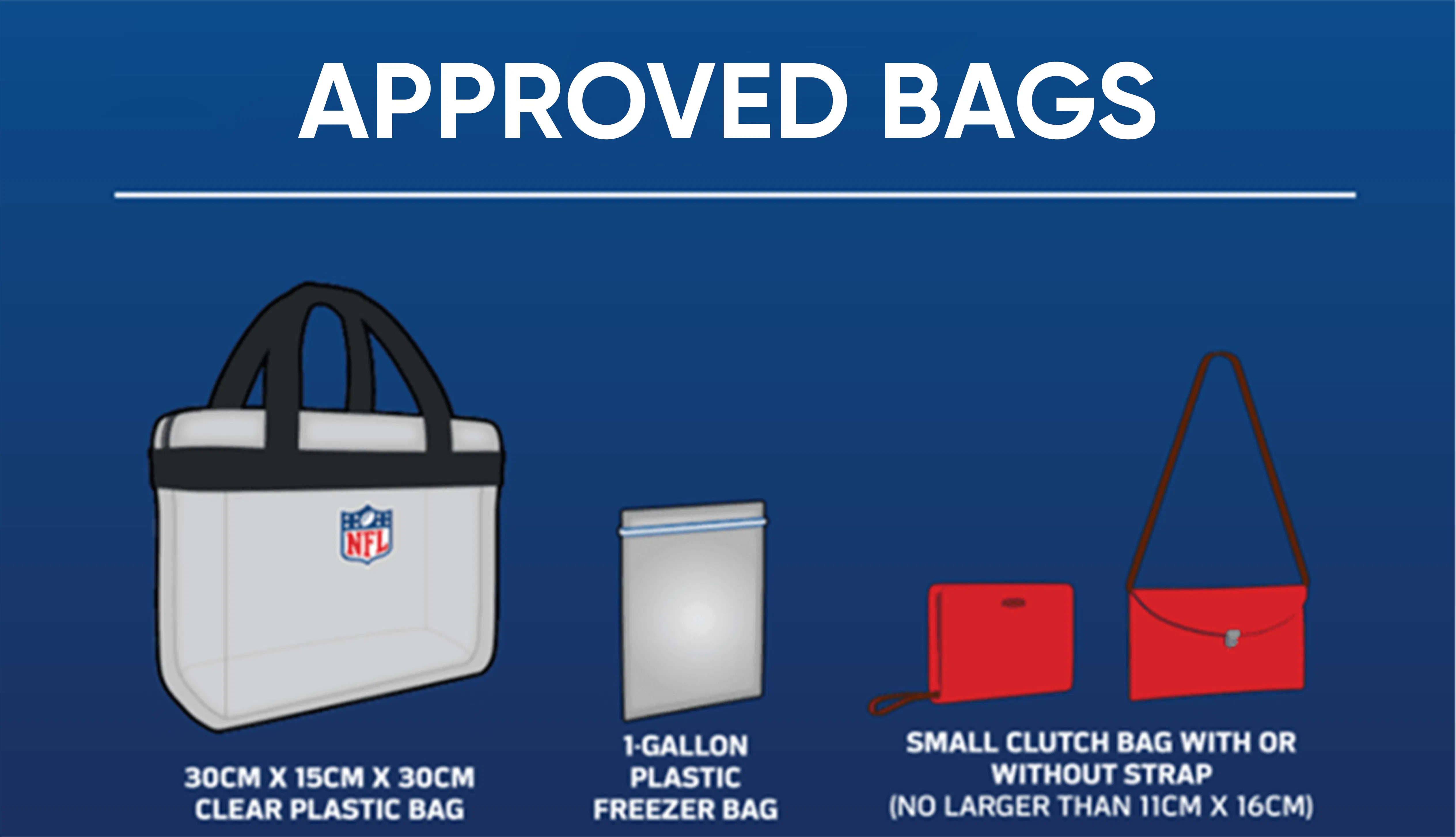 approved bags draft NFL security policy 