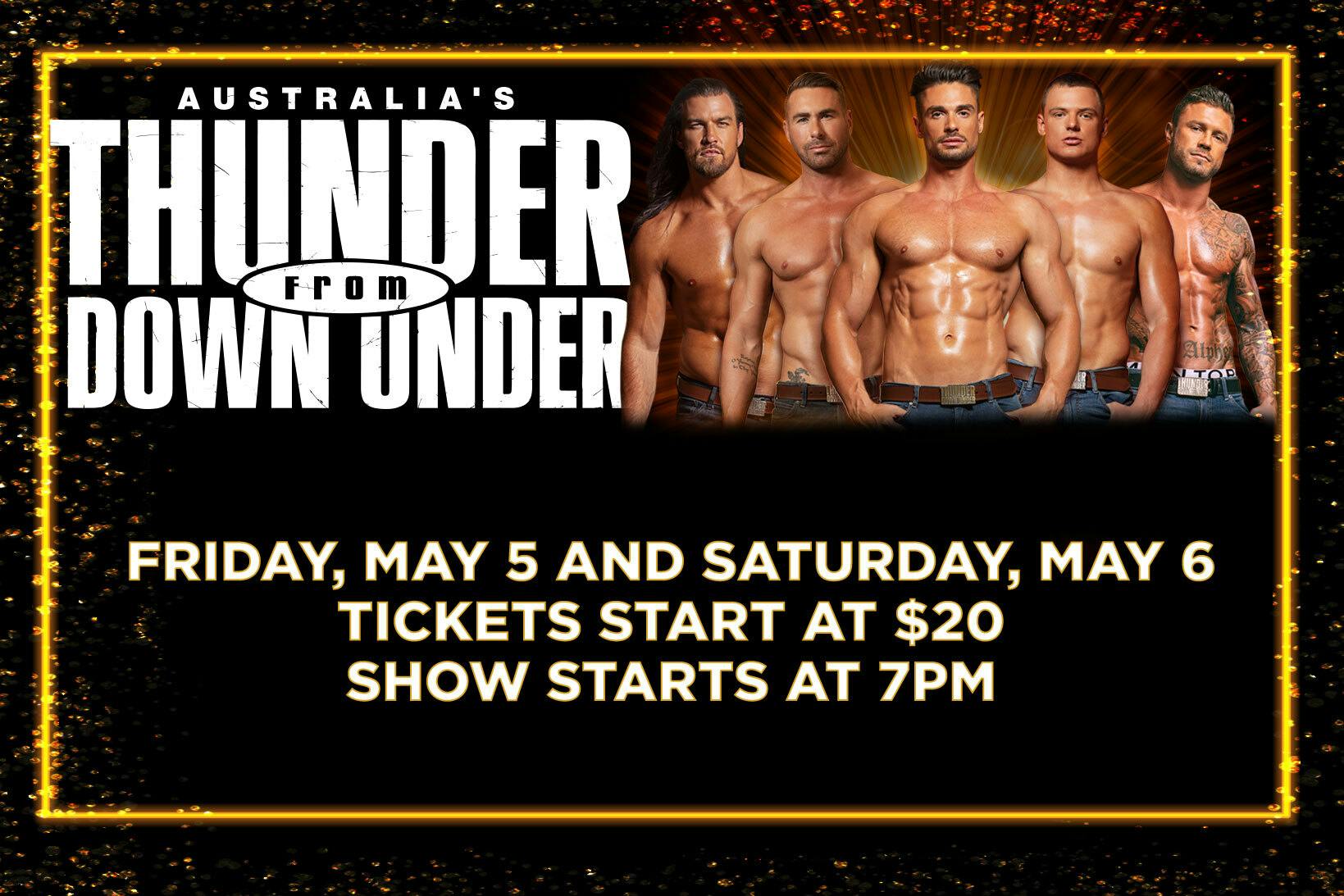 THUNDER FROM DOWN UNDER IS BRINGING ITS SHOW BACK TO THE EVENT CENTER AT RIVERS CASINO PITTSBURGH