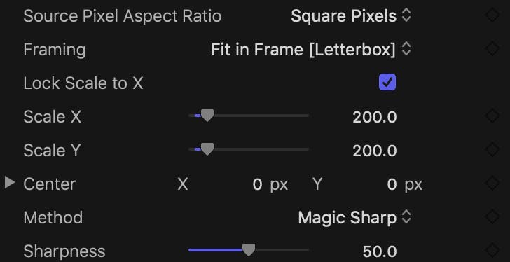 Image of settings dialogue box for 'Source Pixel aspect ration' 