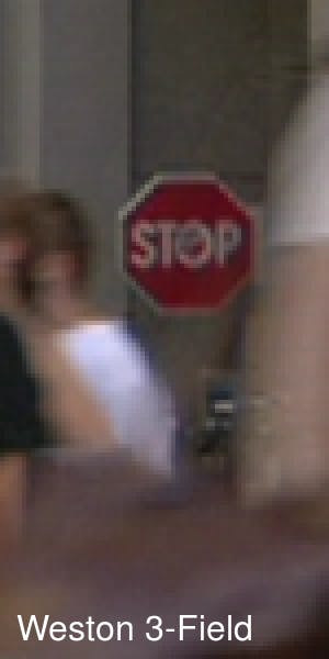 Pedestrians in front of a stop sign 