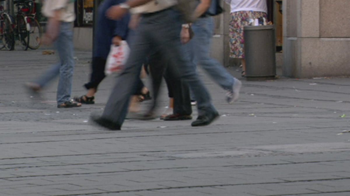 Pedestrians walking in the street 