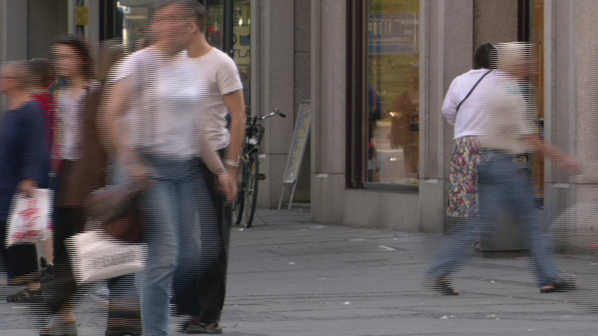 Pedestrians walking in the street 