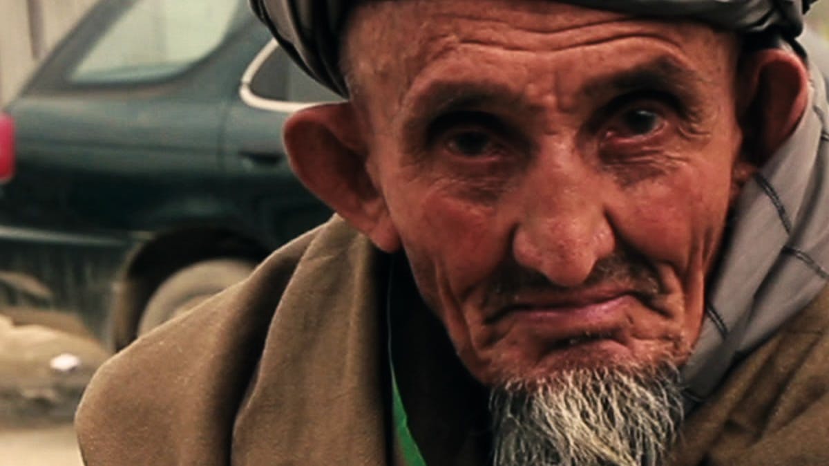 Closeup of old man's face