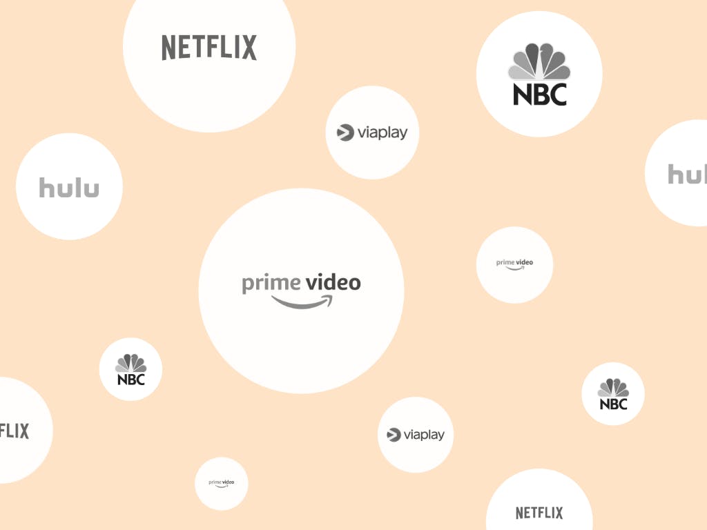 Logos of different streaming services