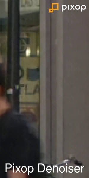 Closeup of window with man's shoulder in shot