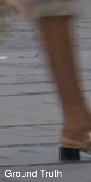 Closeup of woman's leg