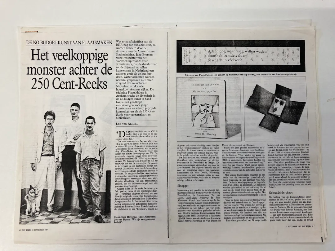 krantenartikel over oprichting PlaatsMaken in Arnhem