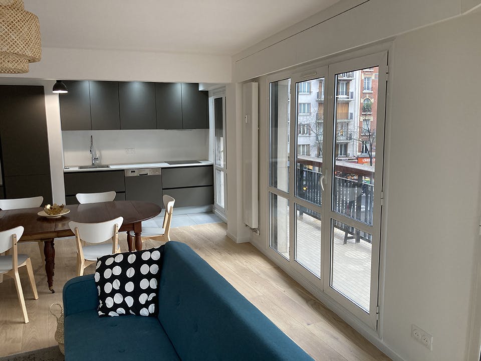 rénovation salon cuisine ouverte appartement 97m2 paris 15 rénovation salon cuisine ouverte appartement 97m2 paris 15