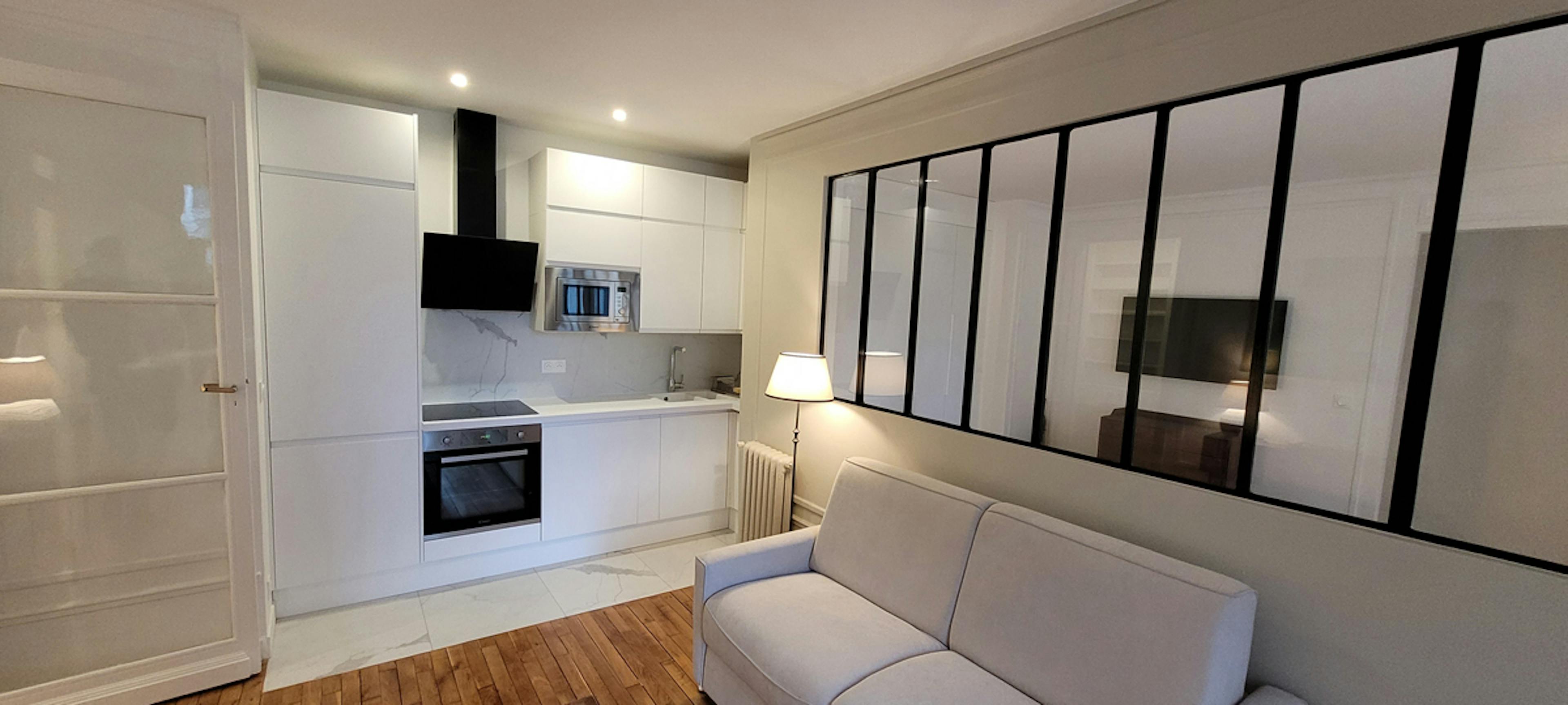 cuisine appartement 49 m2 Paris 16