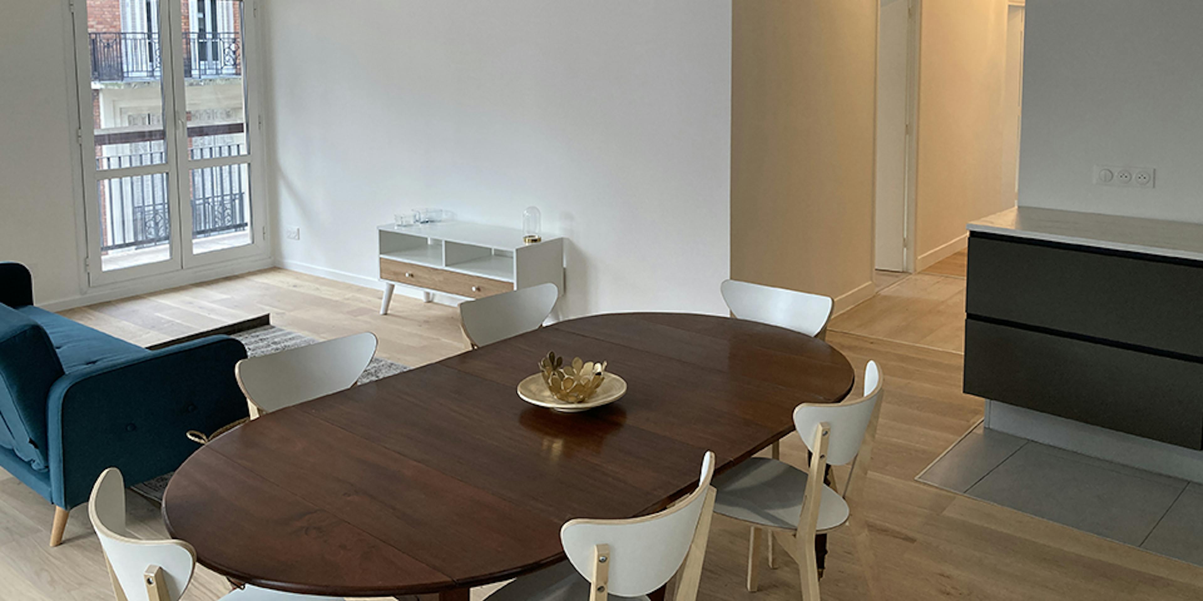 Rénovation salon appartement 97m2 à Paris 15 Rénovation salon appartement 97m2 à Paris 15