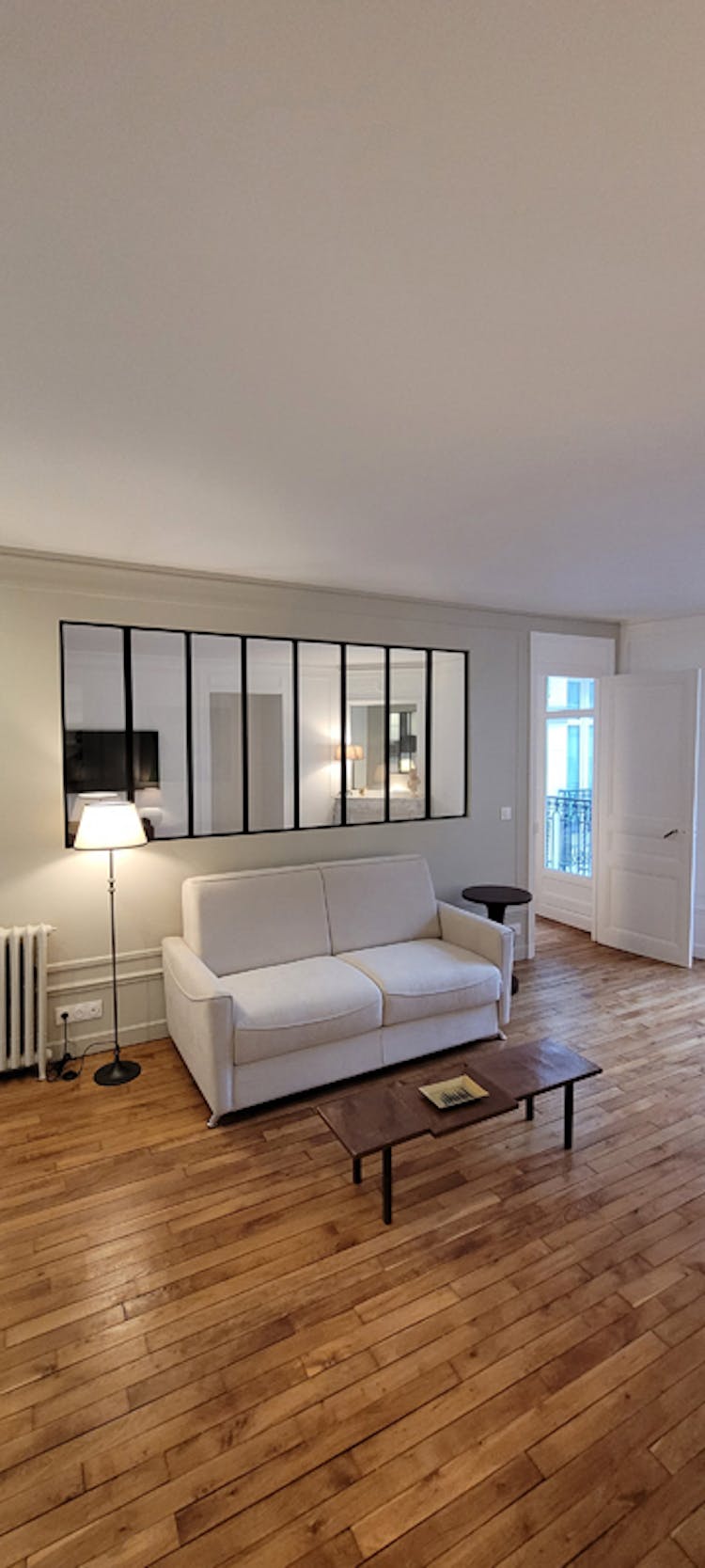 salon avec verrière appartement 49 m2 Paris 16 salon avec verrière appartement 49 m2 Paris 16