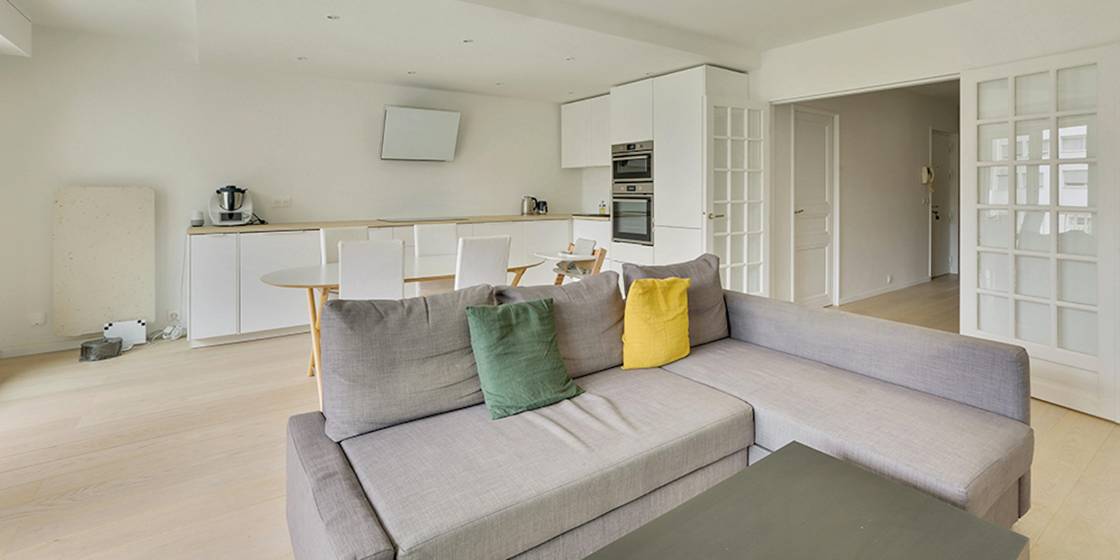 Rénovation salon avec cuisine ouverte 93m2 paris 14 Rénovation salon avec cuisine ouverte 93m2 paris 14