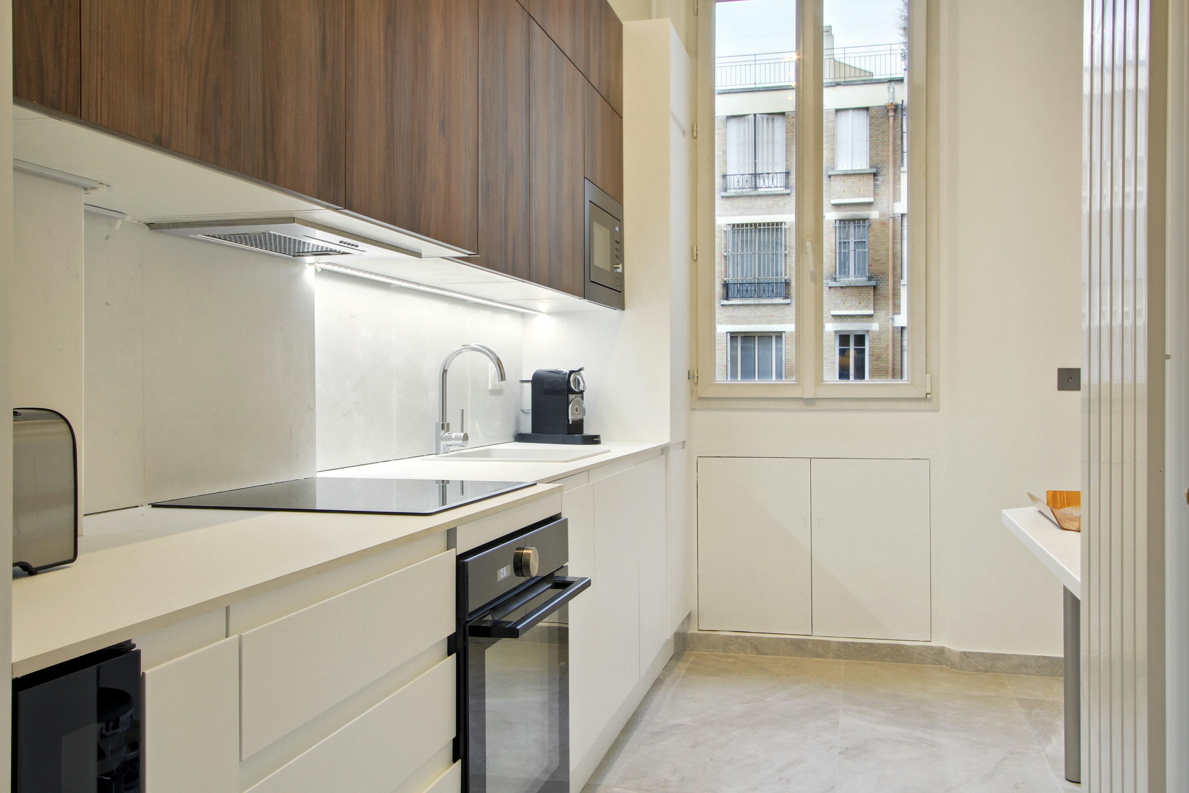 rénovation cuisine appartement de 60 m2 à Paris 16