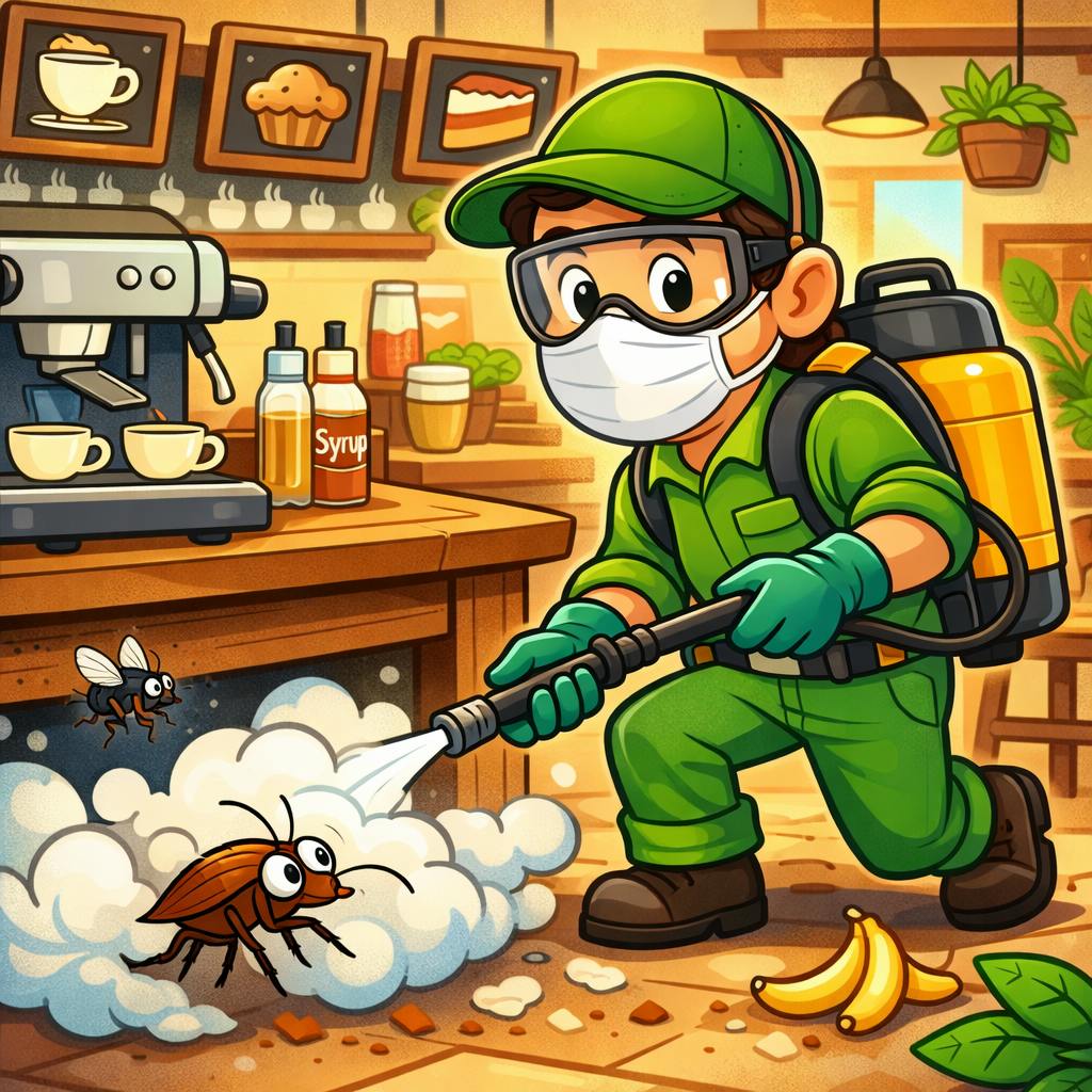 Fumigación en cafeteria