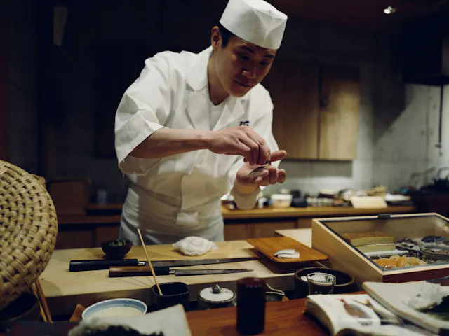 man in chef suit
