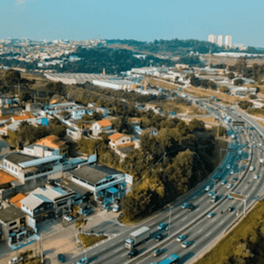 Vista aérea de Cotia, São Paulo, Brasil