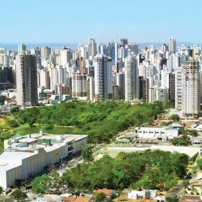 Vista área de Goiânia/GO, Brasil.