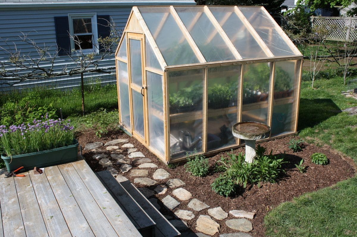 Wooden frame greenhouse