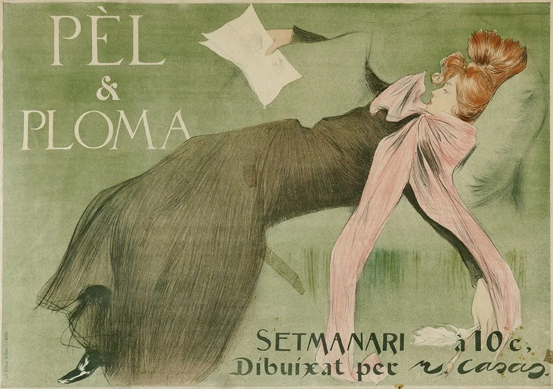 A revista artística e literária Pél & Ploma criada por Ramon Casas.