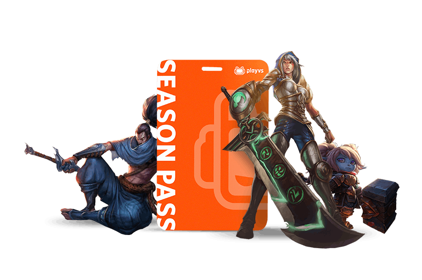 PlayVS Season Pass with League of Legends characters