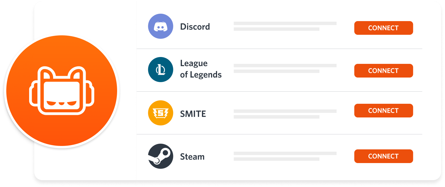 Screenshot of all the apps you can connect to our platform