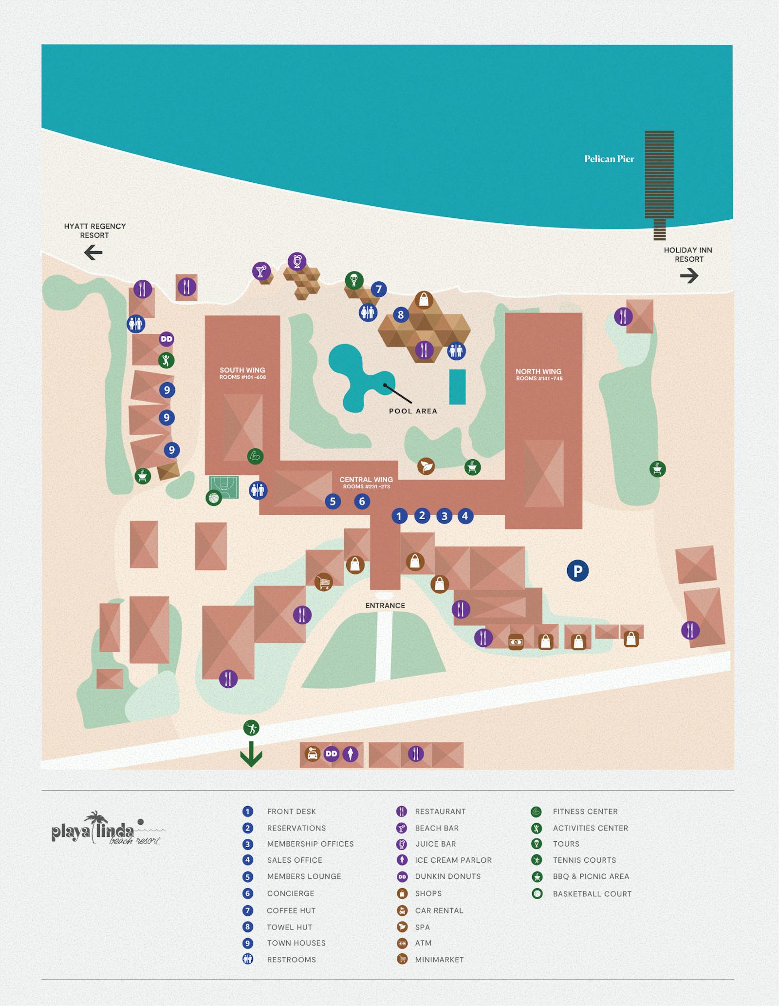 Playa Linda Resortmap