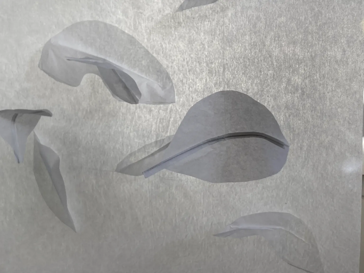 White paper feathers