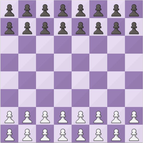 Starting position in a game of Breakthrough