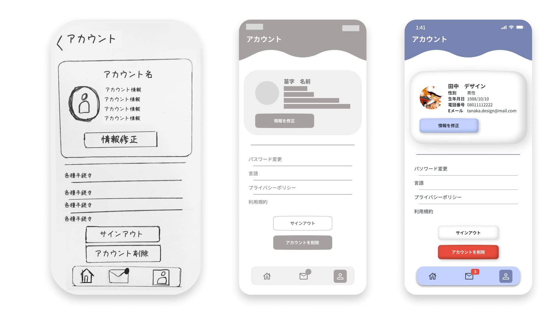 Image of paper wireframe until high fidelity mockup