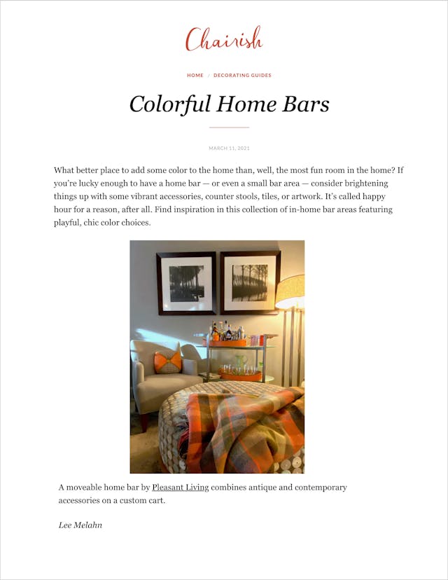 Chairish Colorful Home Bars