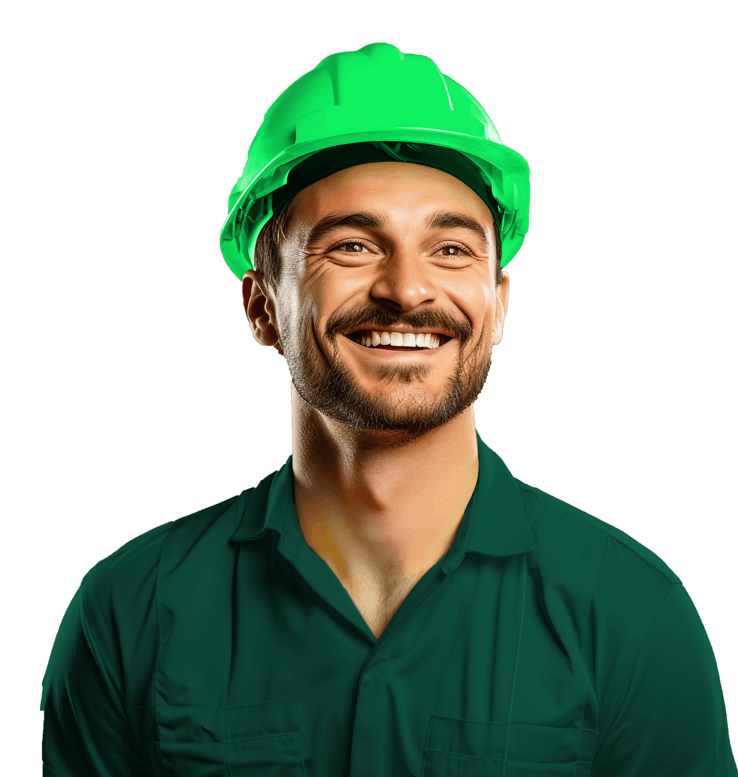 A plumber in a helmet