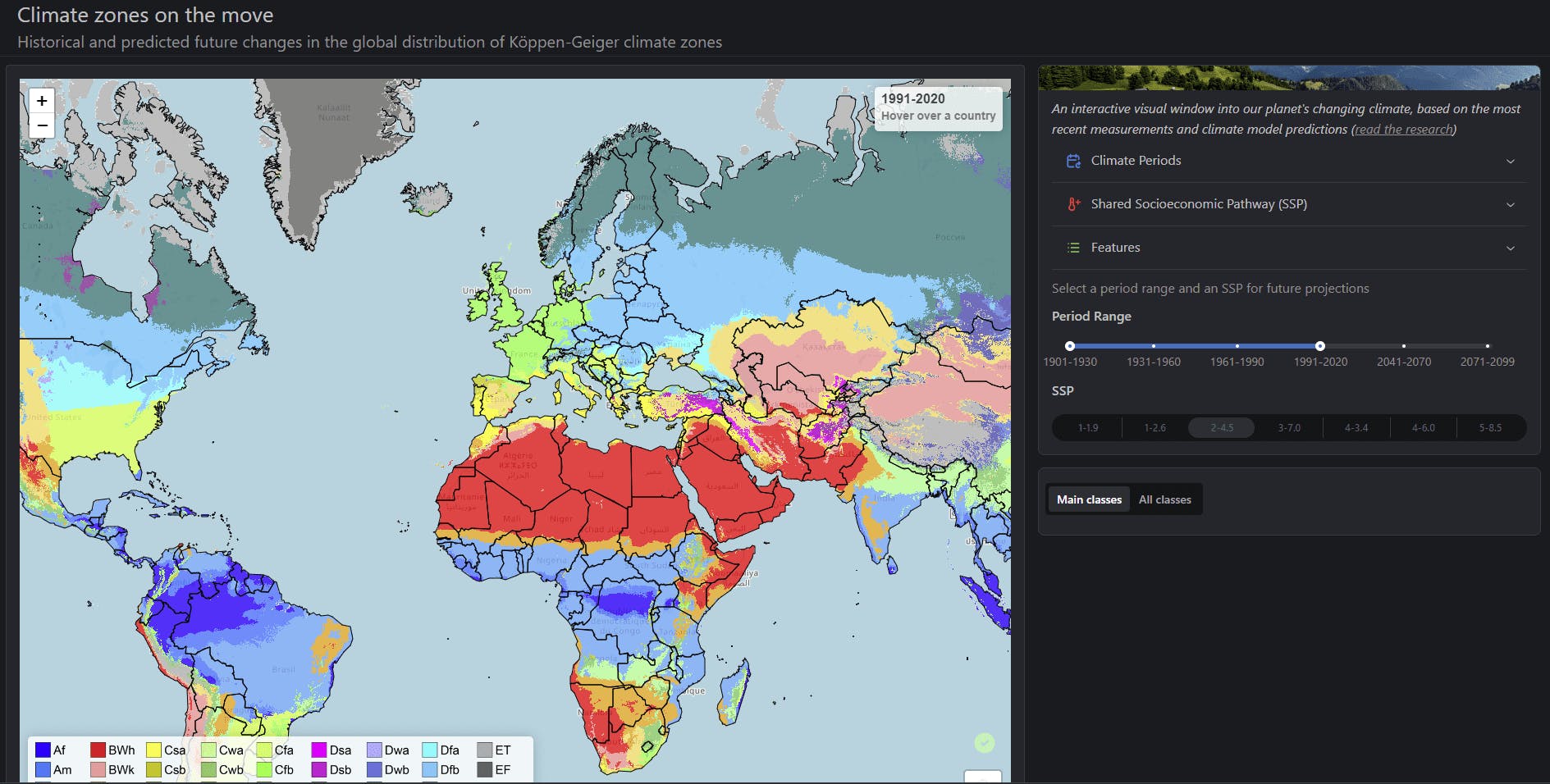 An example of a data app to visualize climate change.