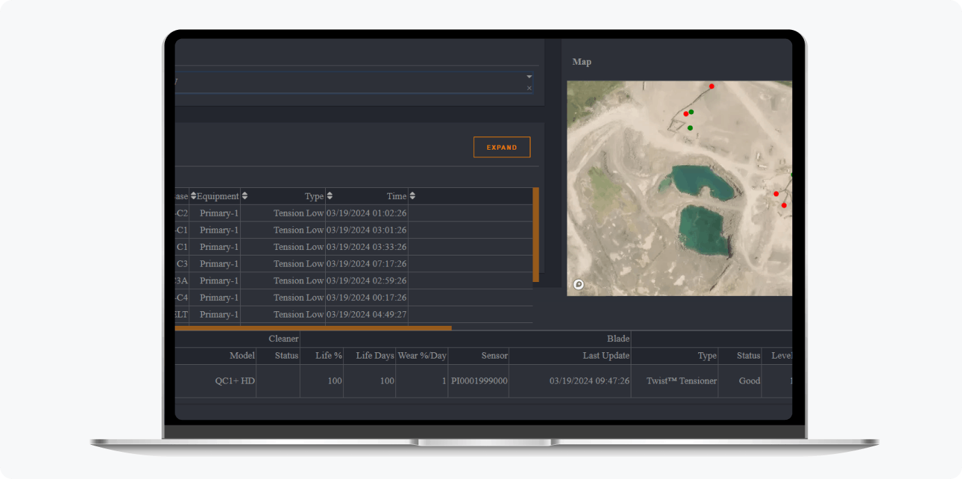 martin engineering on-site sensor information dashboard