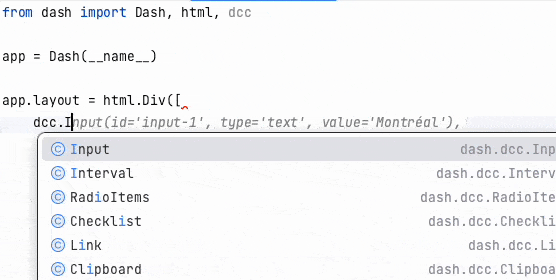 Dash Core Component: Inputs