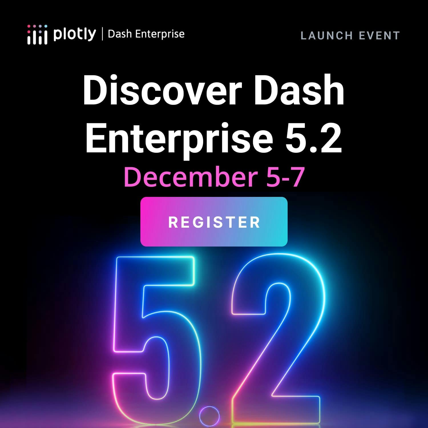 Discover Dash Enterprise 5.2: Register for the three-day launch event