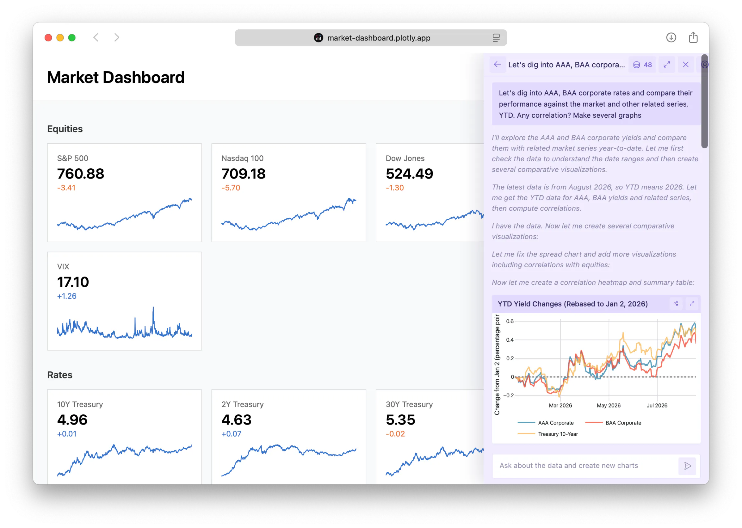 Plotly Studio Embedded: a data chatbot inside a Dash app