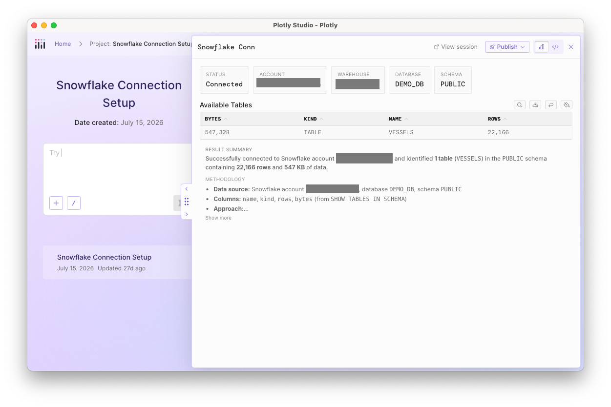Project data connections